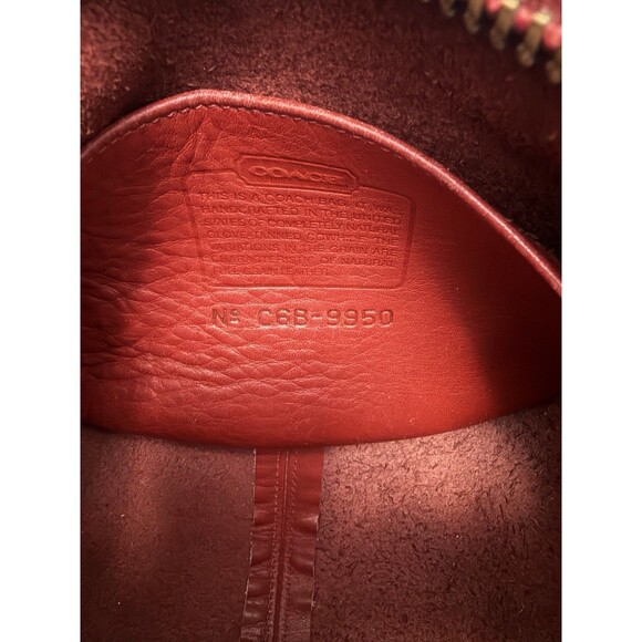 Coach vintage Janice Legacy Soho Red Leather Bucket Duffle Shoulder Bag # 9950 - Picture 11 of 15